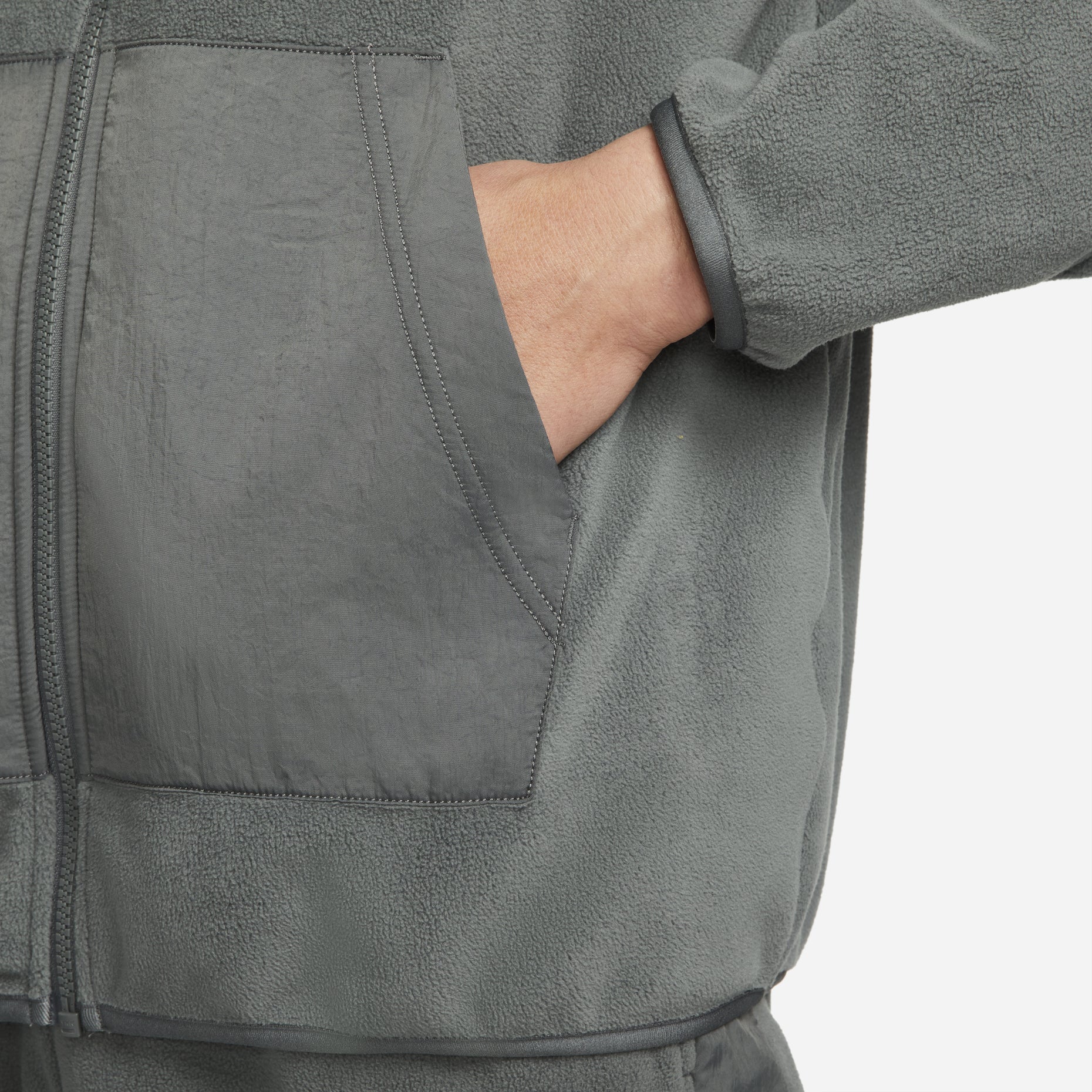 Nike NSW fleece hooded jacket 'Grey' DD4883-068