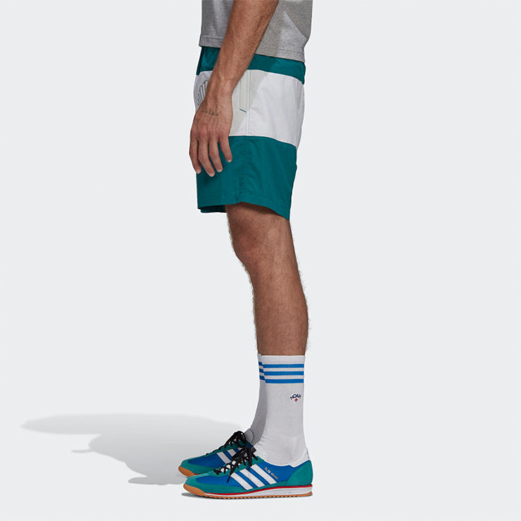 adidas originals x NOAH Shell Logo Trunks 'White Green' GE1259