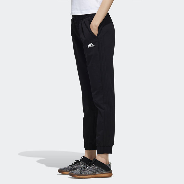 (WMNS) adidas Woven 3S Sweatpants Black DW5725