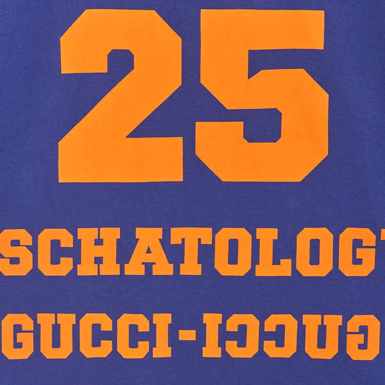 GUCCI Gucci Logo Football Tee 'Blue' 655459-XJDHG-4323