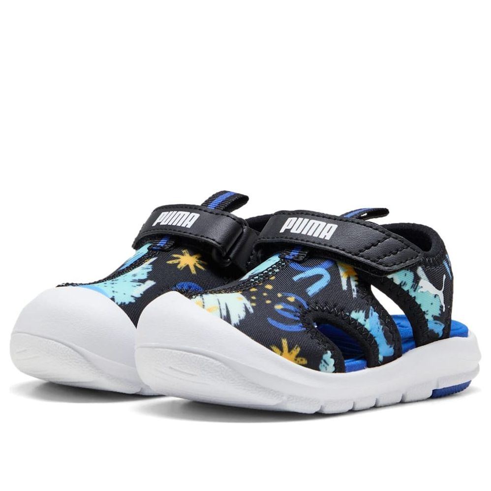 (TD) PUMA Fun Racer Sandals 'Black-Vivid Blue' 401695-01