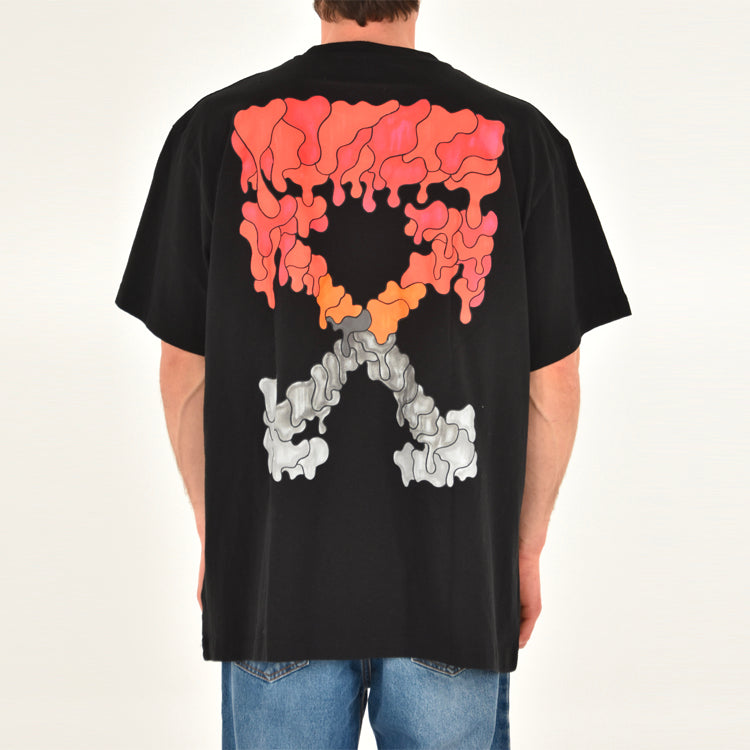 Off-White Red Marker Over Tee 'Black' OMAA038S21JER0021025