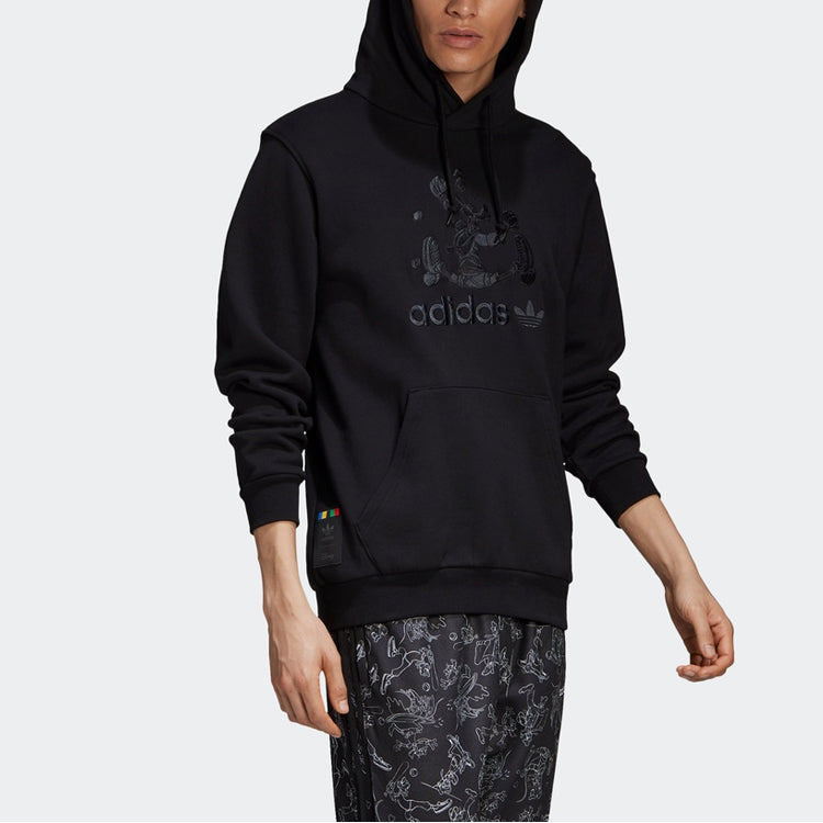 adidas x Disney Crossover Goofy Hoody Embroidered Pullover Black GD6022