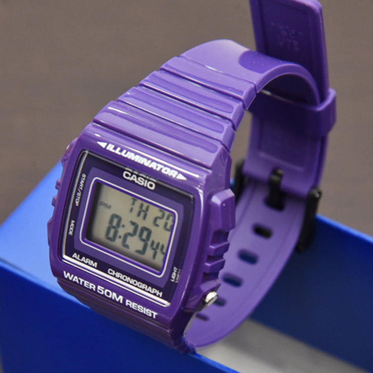 CASIO Sports Quartz Waterproof Unisex Mens Blue Digital W-215H-6AVDF
