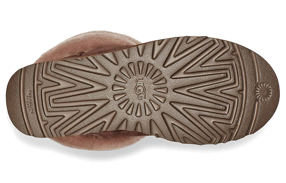 (WMNS) UGG Fluff Mini Belted Snow Boots Brown 1112483-BCAM