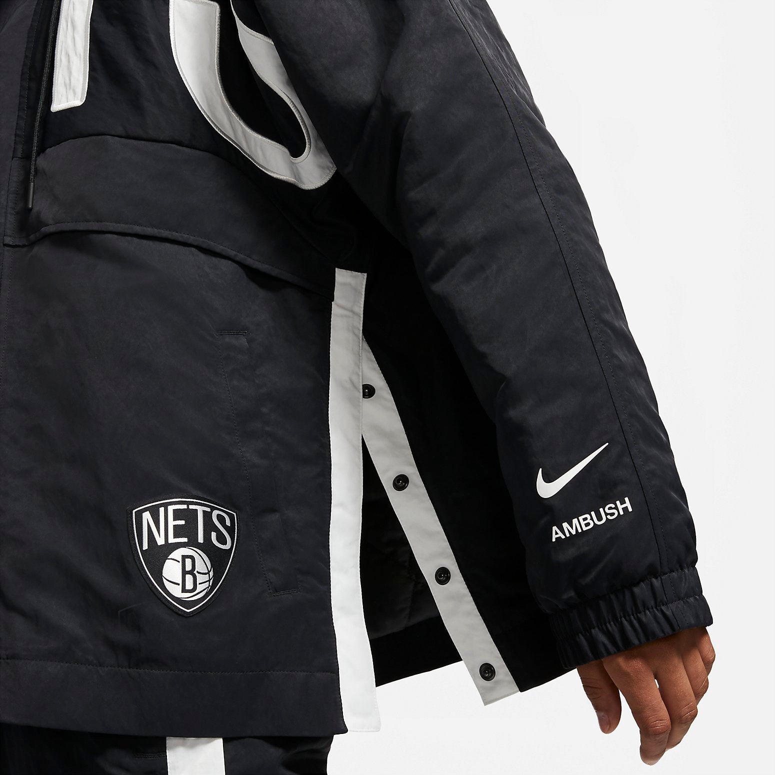 (WMNS) Nike x Ambush NBA Collection Nets Jacket Asia Sizing 'Black' DB9567-010