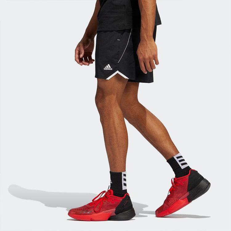 adidas Solid Color Straight Casual Straight Shorts Men's Black HI5822