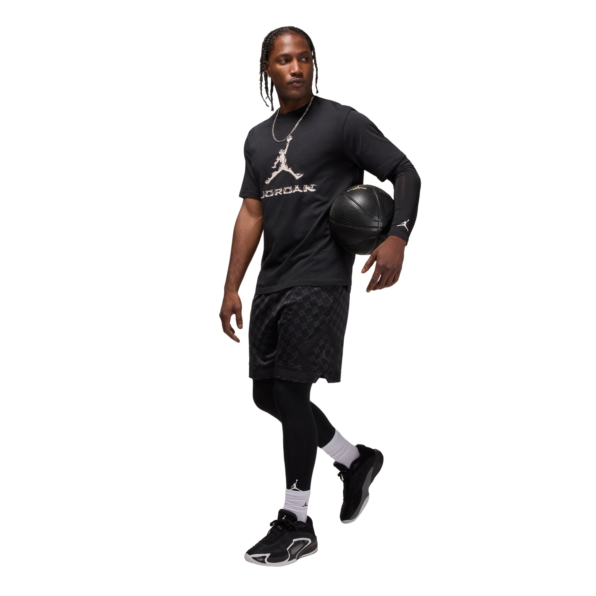 Air Jordan Sport Dri-FIT Printed Diamond Shorts 'Black' HQ8663-010