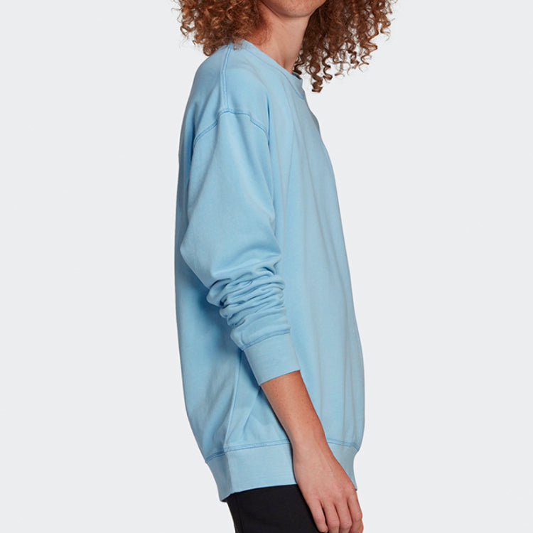 adidas originals Casual Sports Knit Round Neck Pullover Sky Blue GL6161