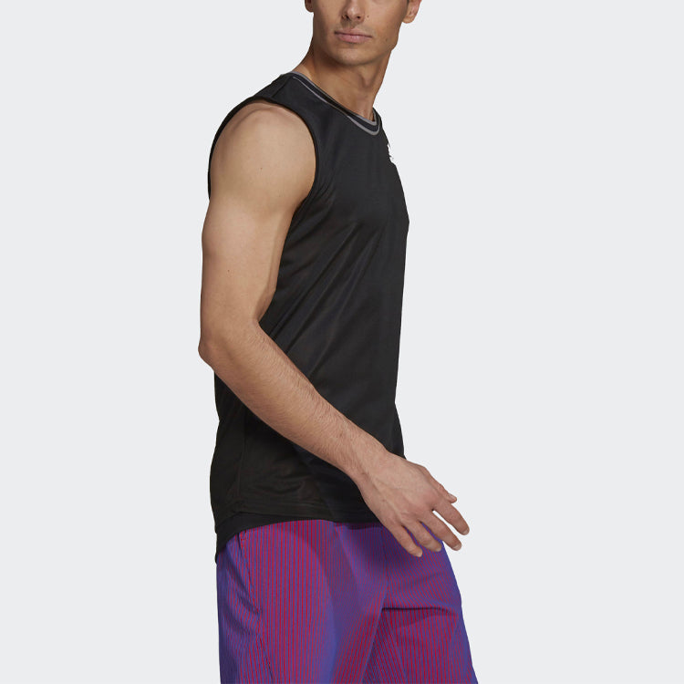 adidas T Sleeveless Pb Tennis Training Sports Vest Black GP7834