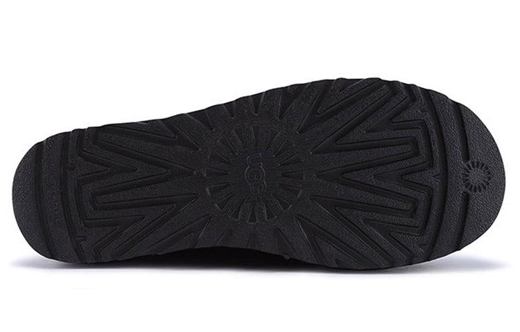 (WMNS) UGG Mini Bailey Button Bling Fleece Lined 'Black Brown' 1016554-BGLD