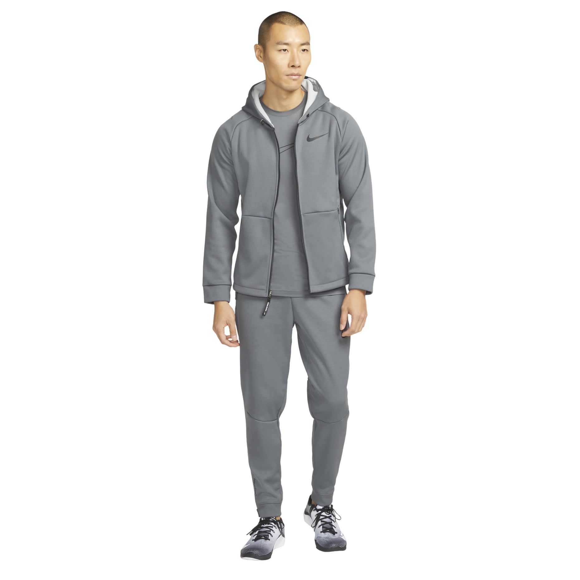 Nike logo zipped hooded jacket 'Grey' DD2125-068