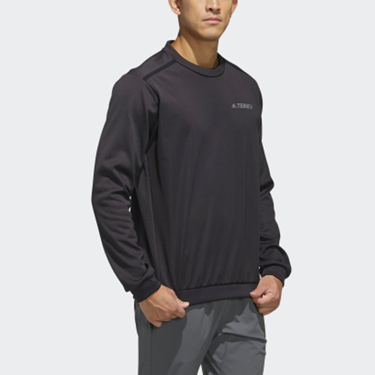 adidas Xplr Hybcrew Q4 Alphabet Printing Solid Color Sports Round Neck Black EH4988