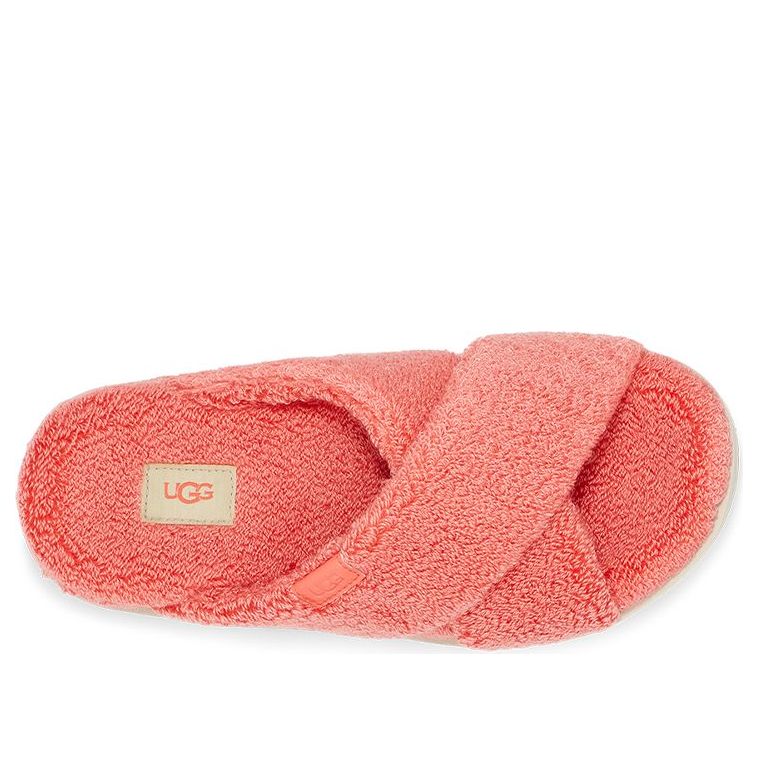 (WMNS) UGG Fuzz Sugar Terry Cross Slide 'Pink' 1126385-PBLSS
