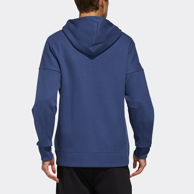 Men's adidas Sports Shoulder Drop Hooded Jacket Indigo FM9340