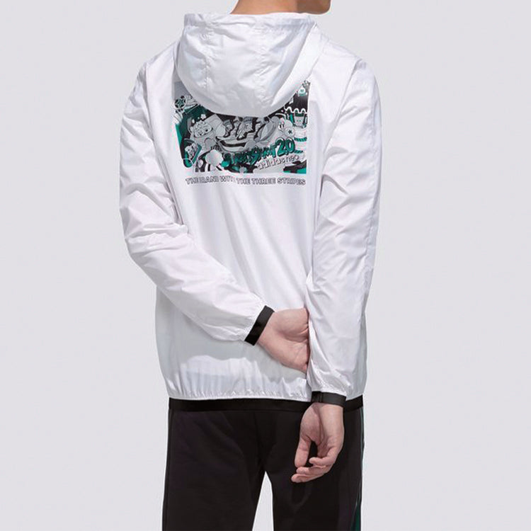 adidas neo M BRND PRD WB hooded Long Sleeves Sports Jacket White GK5869