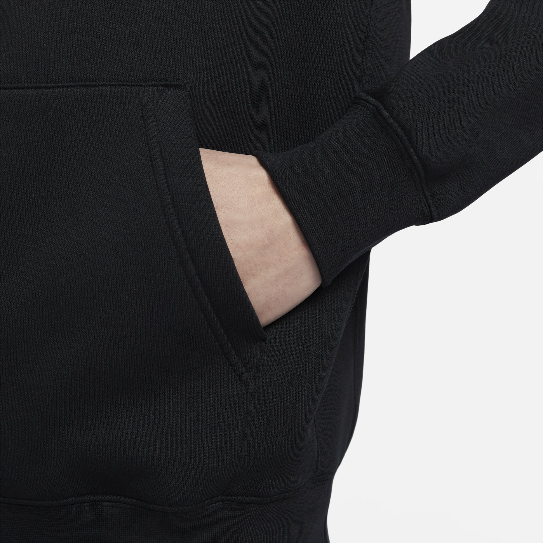 Nike Sportswear Club Fleece Embroidered Logo Solid Color hooded Zipper Black BV2646-010