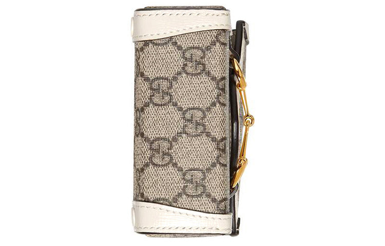 Gucci Horsebit 1955 Logo Canvas Phone Bag Box Shoulder Messenger Bag 'Mini Ebony White' 625615-92TCG-9761