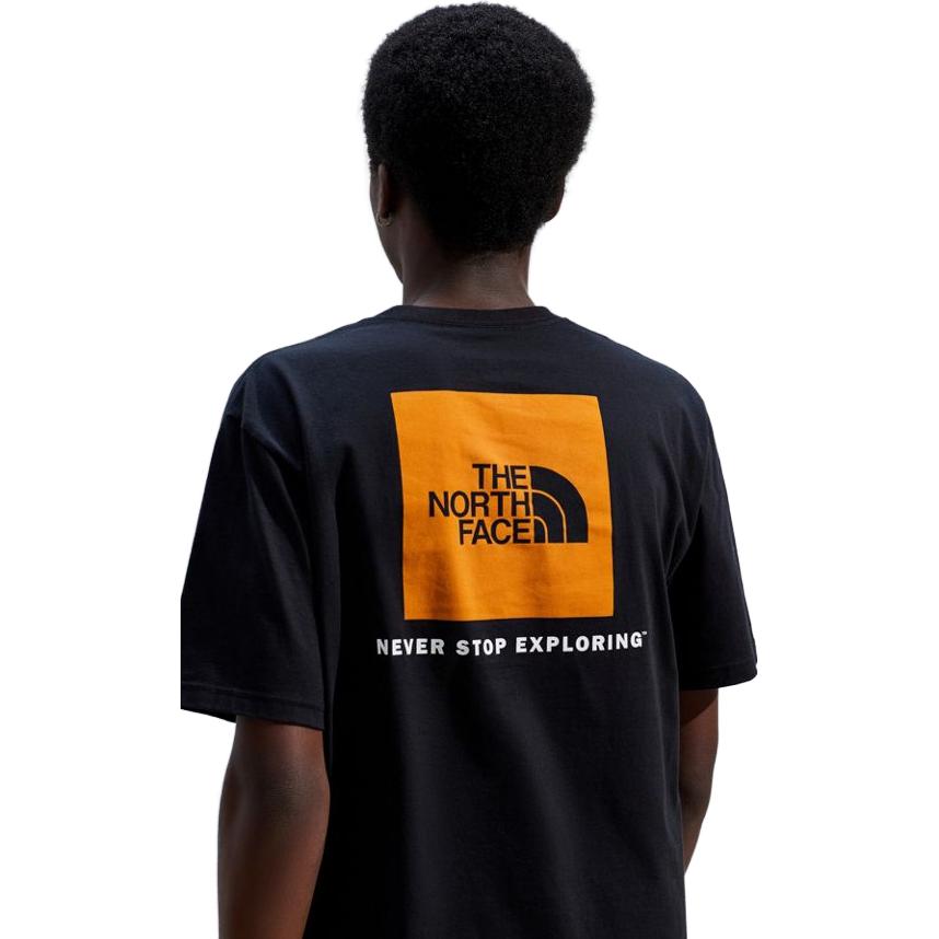 THE NORTH FACE Box Logo Short Sleeve Couple Style Black NF00CA0FAKX