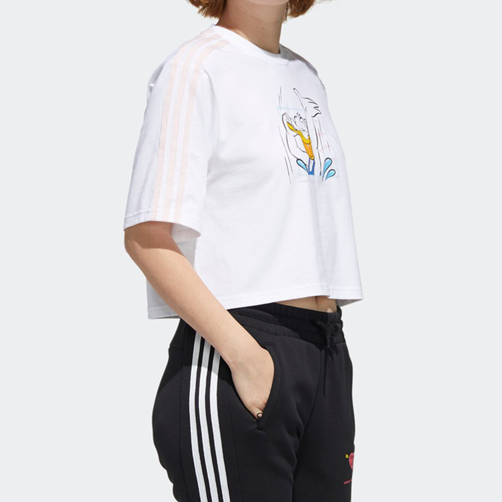 (WMNS) adidas neo Donald Duck Sports Short Sleeve White GJ5650