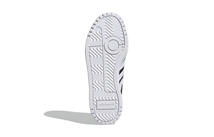(GS) adidas originals Team Court J 'Black White' EF6810