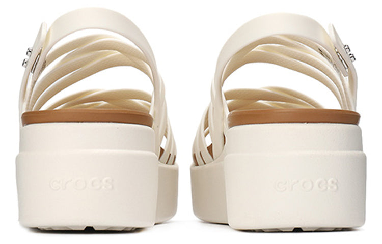 (WMNS) Crocs Brooklyn Strappy White Sandals 206751-159
