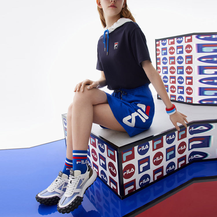 (WMNS) FILA Logo Printing Knitting Blue F11W128152F-NV