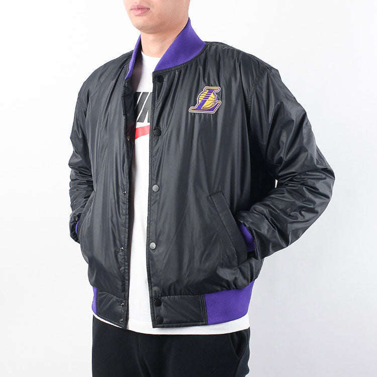 Nike NBA Los Angeles Lakers Basketball Sports Logo Jacket Purple DB4787-010
