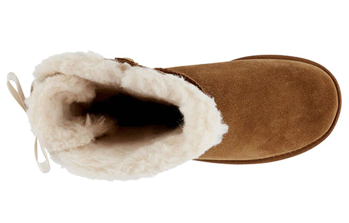 (WMNS) UGG Short Bow Stiefel Fleece Lined Brown 1110706-CHE