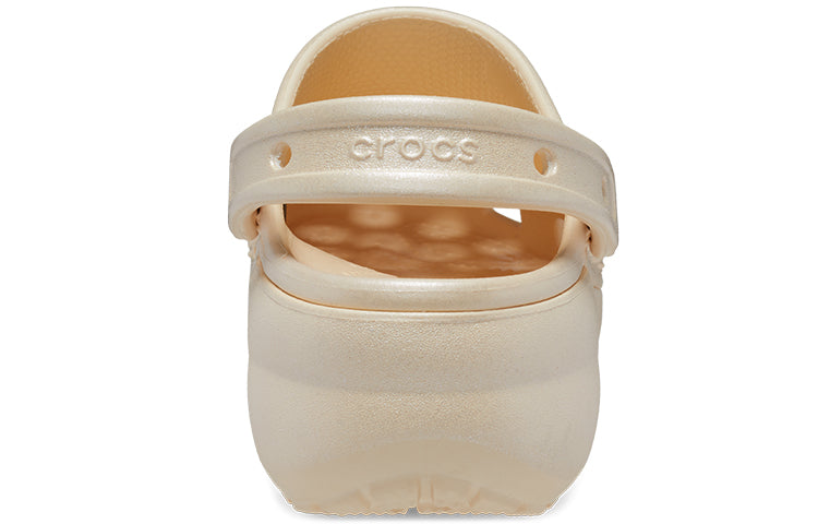 (WMNS) Crocs Classic Clog Platform Shimmer 'Vanilla' 208590-108