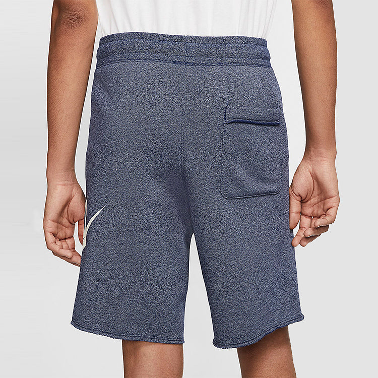 Nike Sportswear Logo Printing Drawstring Casual Shorts Blue AR2376-494