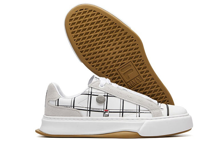(WMNS) Fila Fusion Canvas Shoes 'White CheckeRed' T12W115112FWT