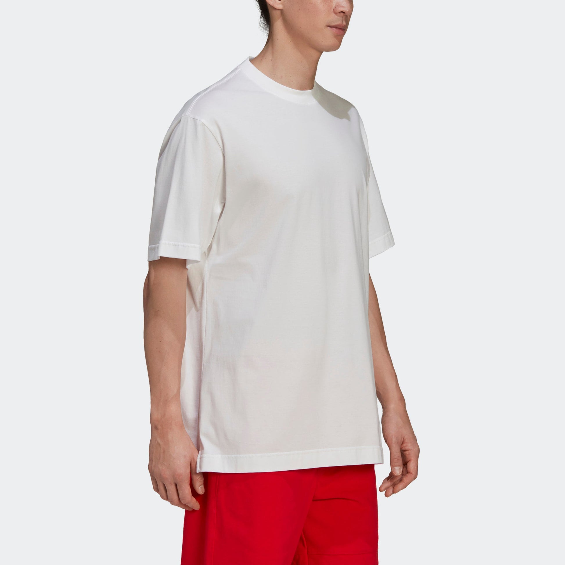 Men's Y-3 SS21 Classic Offset Logo Printing Short Sleeve White GV4186