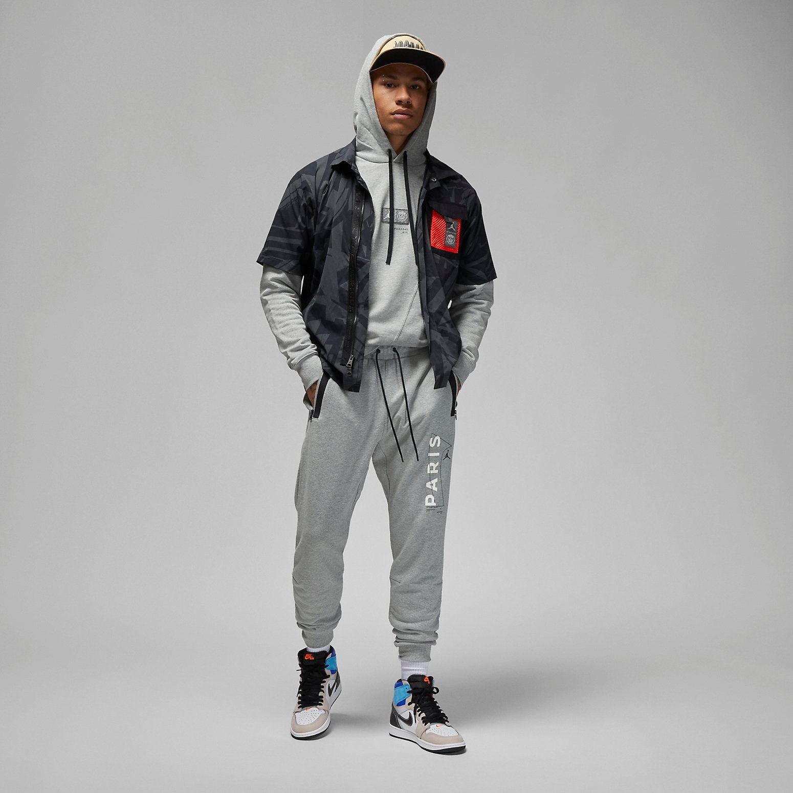 Nike Paris Saint-Germain Pullover Hoodie 'Dark Grey Heather' DM3096-063
