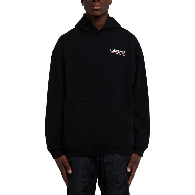 Balenciaga Political Campaign Hoodie Medium Fit 'Black' 600583TKVI91070