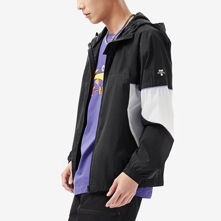 Li-Ning BadFive Logo Loose Fit Jacket 'Black White' AFDS361-1