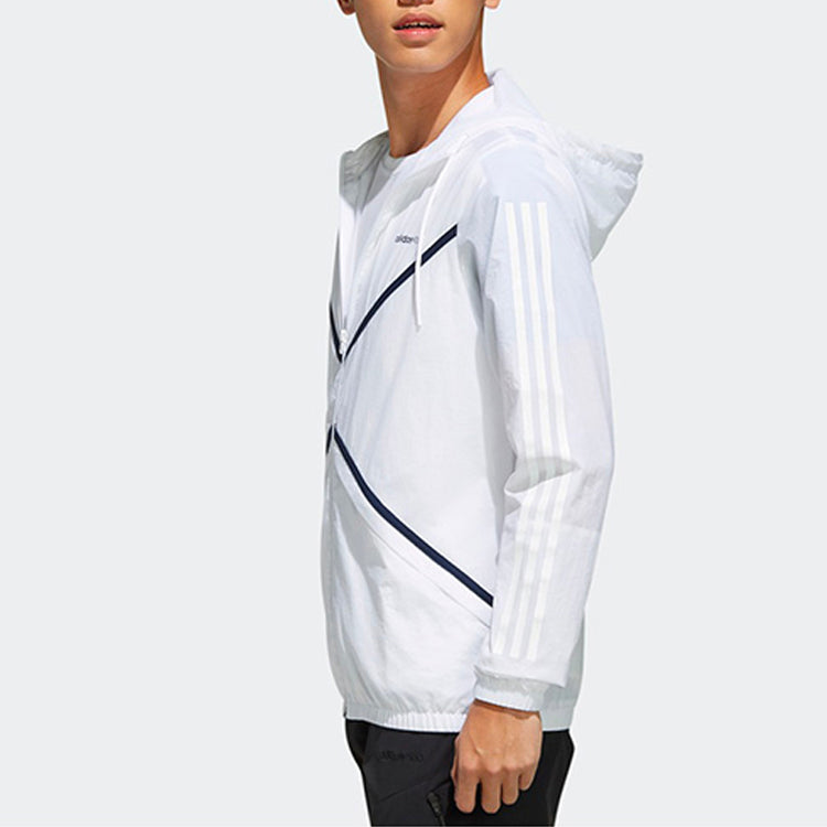 adidas neo M Cs Wb Windproof Slim Fit Sports Jacket White FK9924