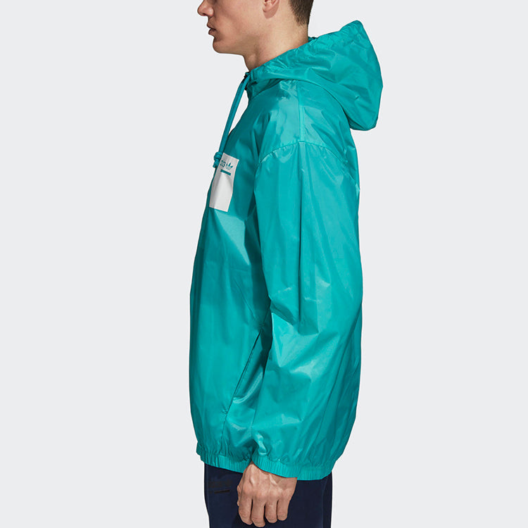 adidas originals Long Sleeves Sports Hooded Jacket Blue DH4964