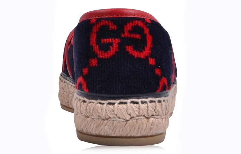 (WMNS) GUCC Espadrilles Terry Cloth GG Monogram 'Blue Red' 580877-HMM10-4094