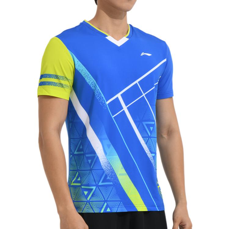 Li-Ning Badminton Series Quick Dry Training Tournament T-Shirt 'Crystal Blue' AAYS071-3