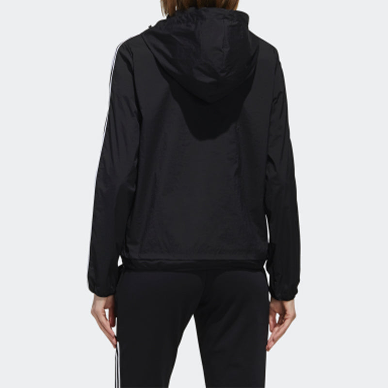 (WMNS) adidas Sports Hooded Jacket Black FN2262