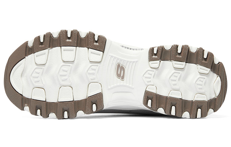 (WMNS) Skechers D'lites-looking Glass Marathon Running Shoes 'Grey White Brown' 896268-GRY