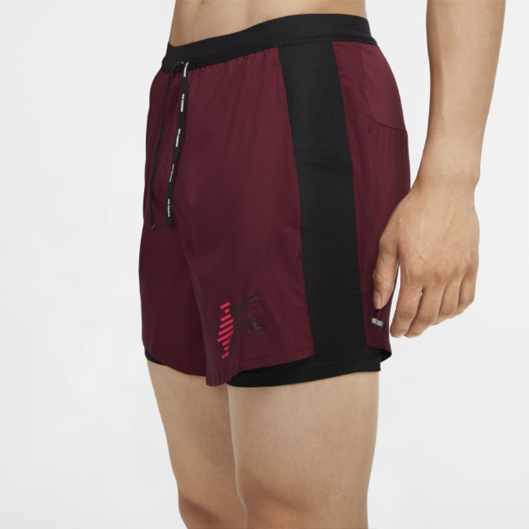 Men's Nike FLEX STRIDE FUTURE FAST 2-IN-1 Running Red Shorts CU5475-638