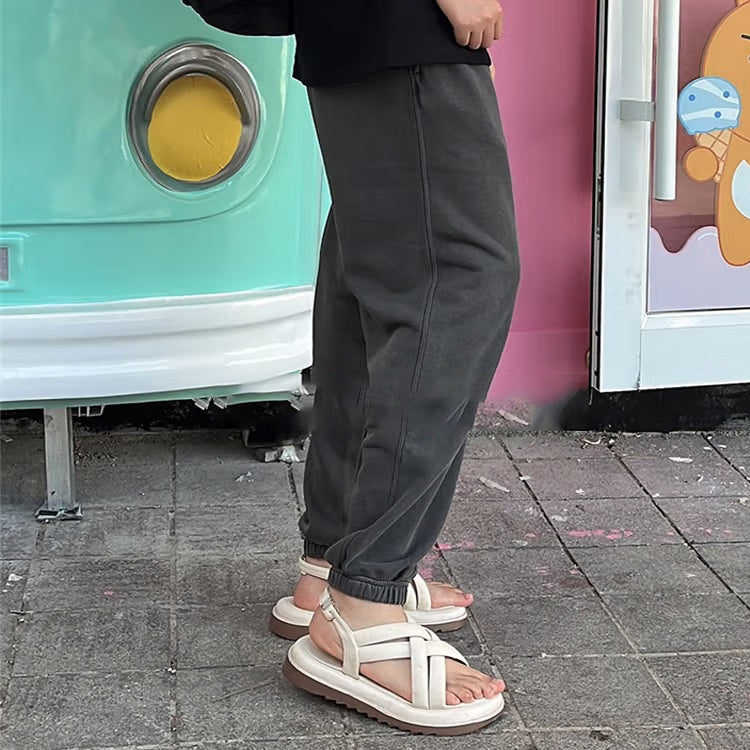 Converse Go-To Chuck Taylor Sneaker Patch Loose Fit Sweatpant Asia Sizing 'Grey' 10024024-A05