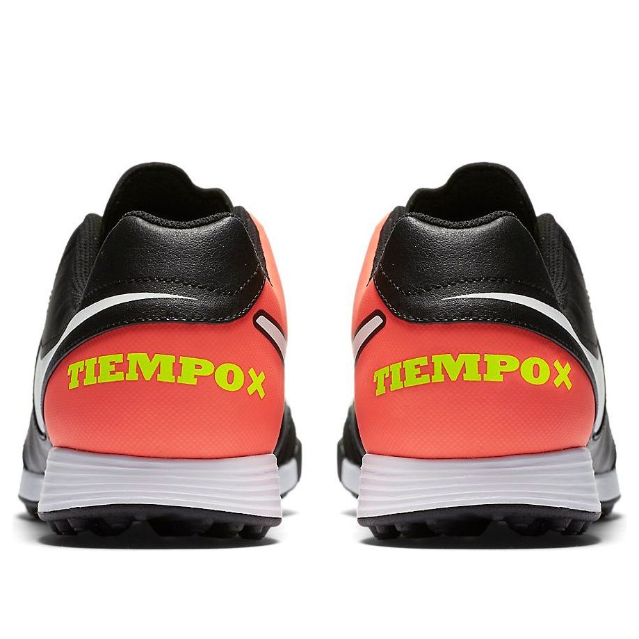 Nike TiempoX Genio 2 Leather TF 'Black Orange Volt' 819216-018