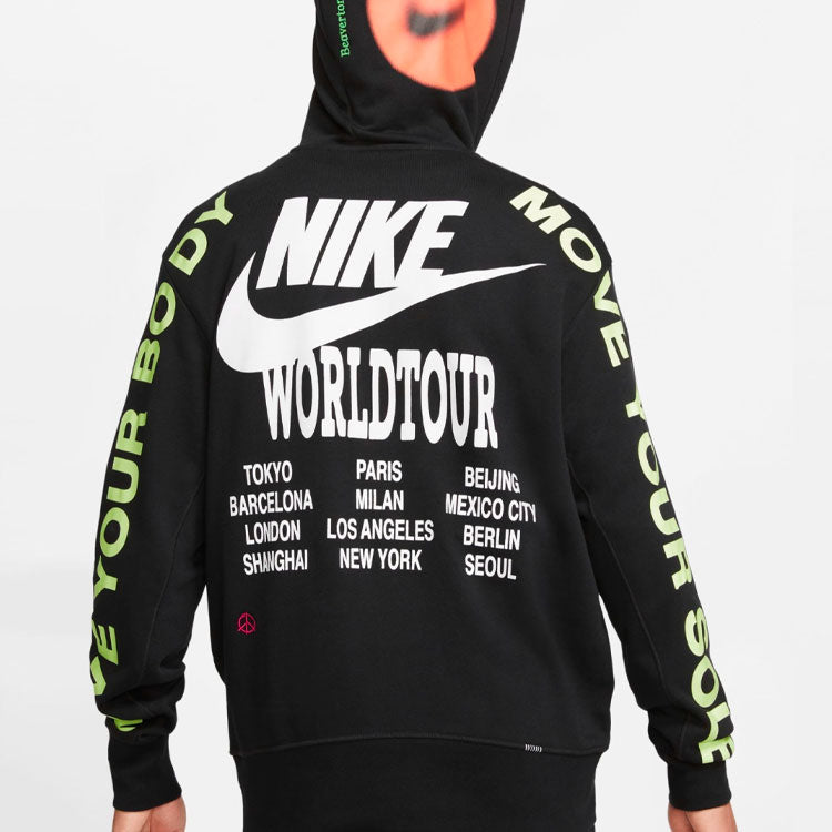 Nike Around The World Graffiti Printing autumn Unisex Black DA0932-010