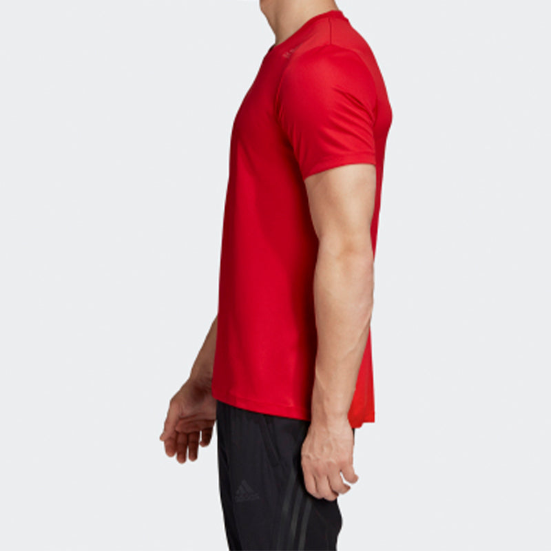 adidas Soccer/Football Training Sports Round Neck Short Sleeve Red FM2102