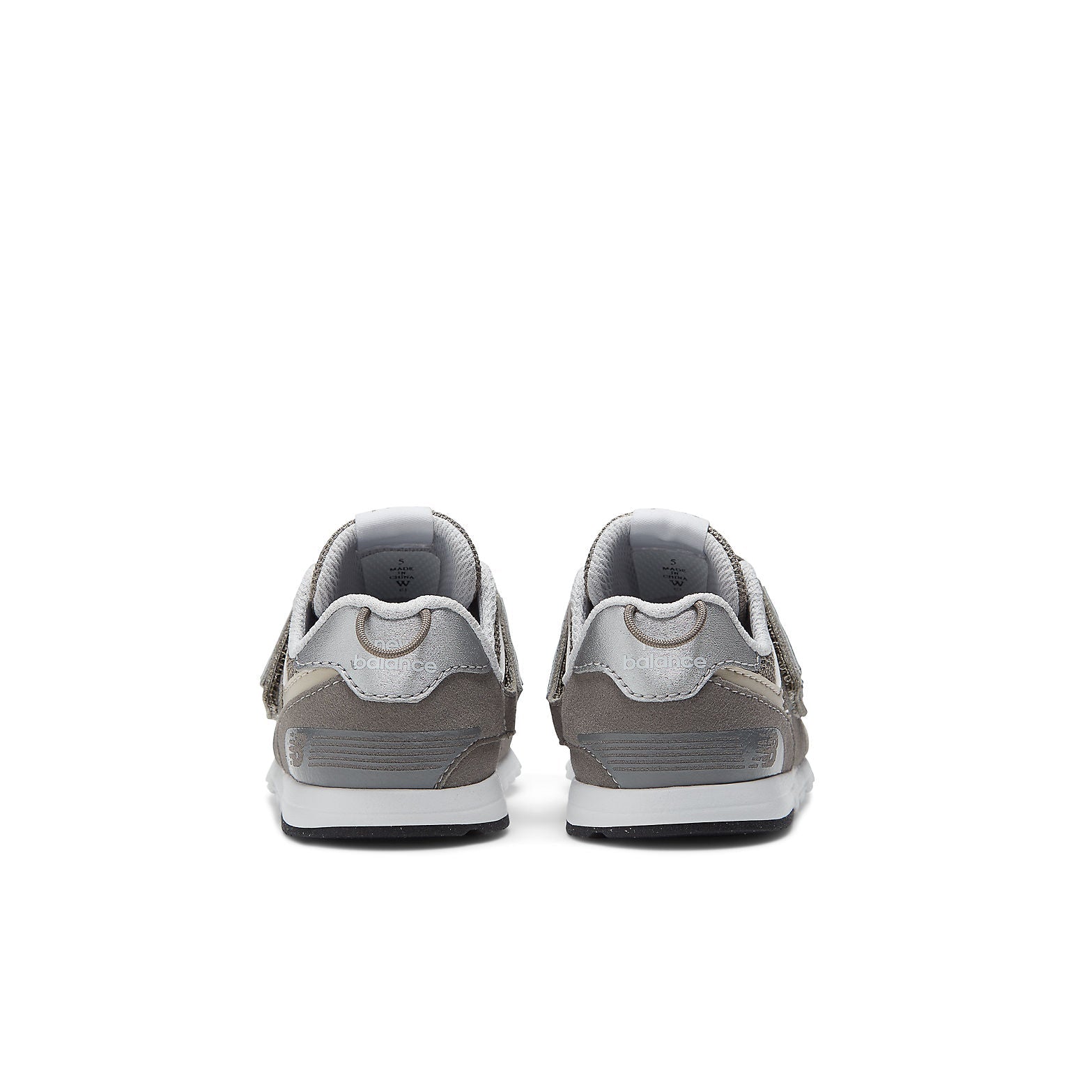 (TD) New Balance 574 New-B Hook & Loop 'Rain Cloud Silver Metallic' NW574GR