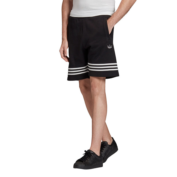 adidas originals Outline Short Hollow Out Logo Sports Shorts Black FM3877