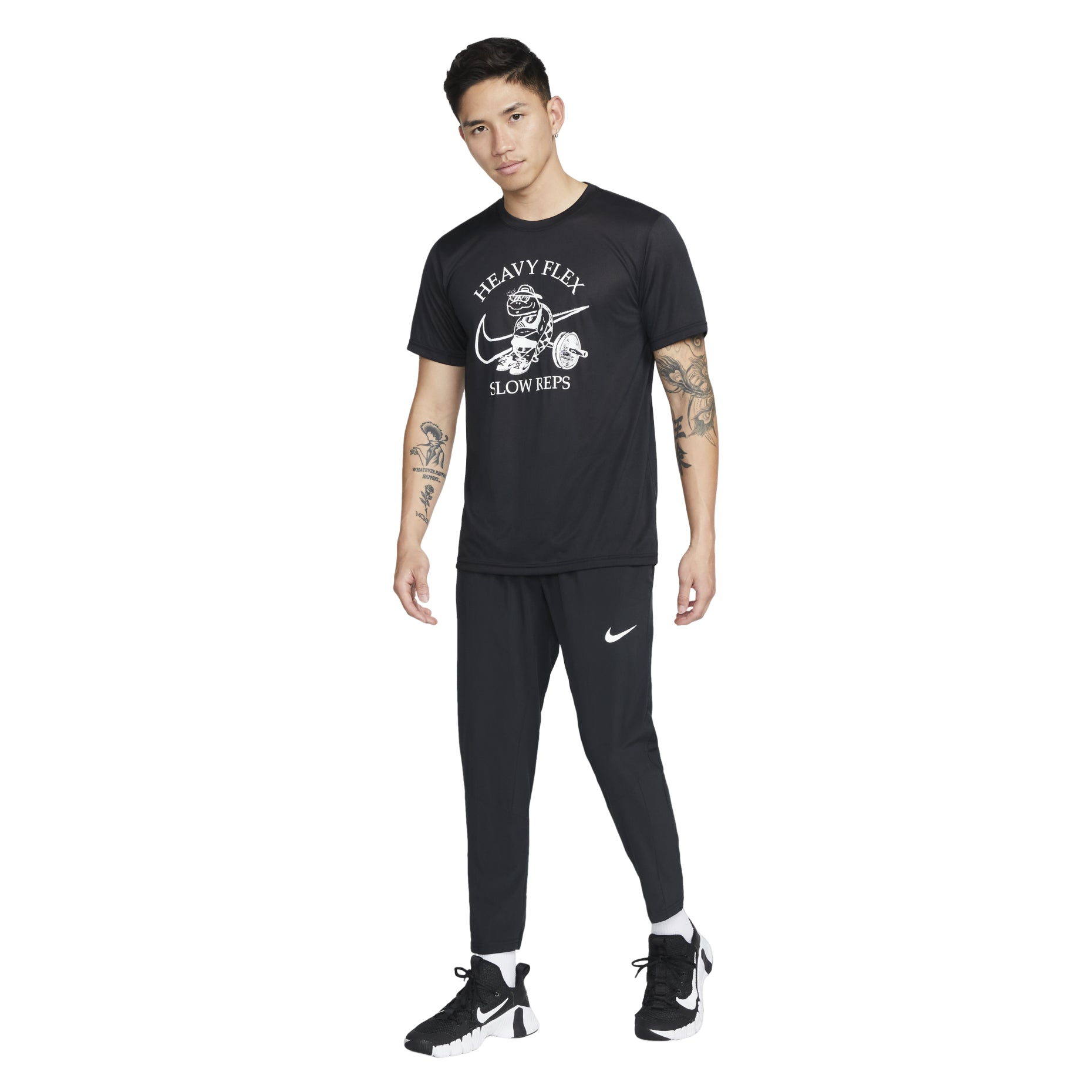 Men's Nike Logo Printing Solid Color Elastic Waistband Sports Pants/Trousers/Joggers Autumn Black DM5949-011